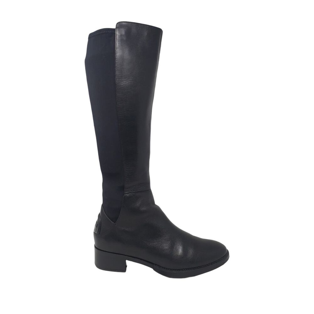 Tory Burch Caitlin Riding Stretch Tall Boot Leather Suede Black 33139 Size 6.5